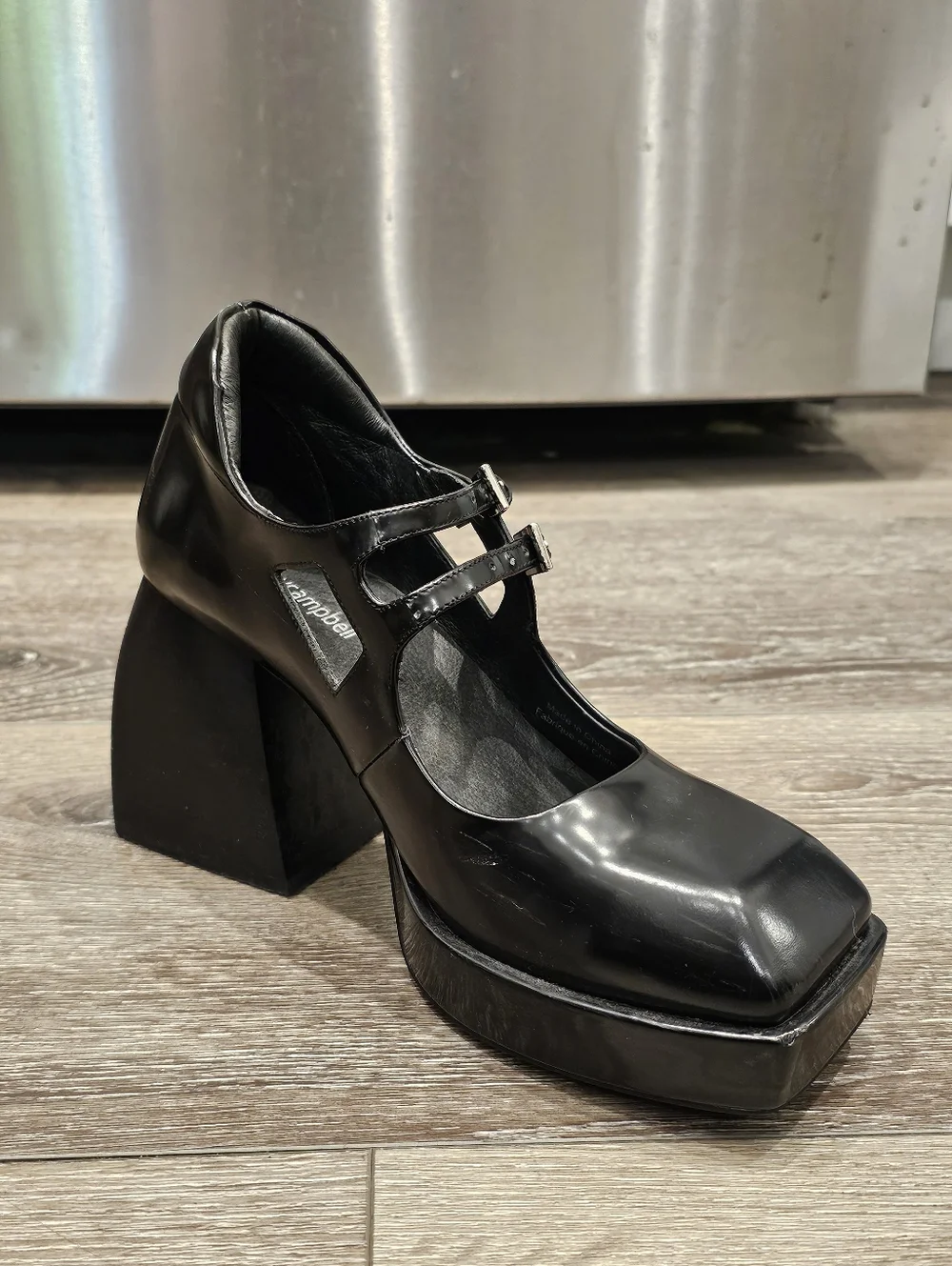 Jeffrey Campbell Chunky Mary Jane Pumps Flared Block Heels Size 8.5 Platforms